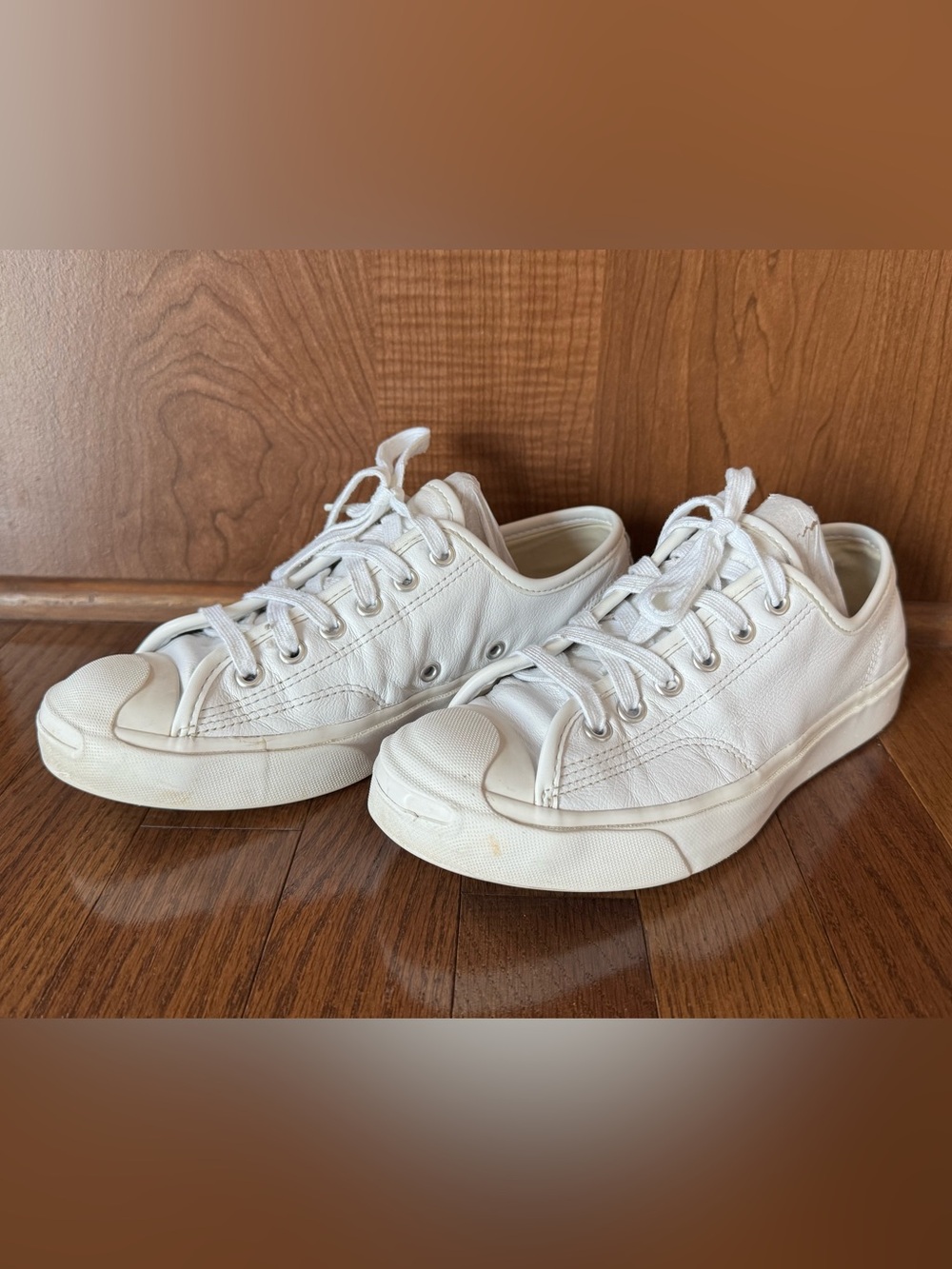 Converse, Jack Purcell, White Low-Top, women’s 6.5